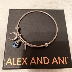 Alex and Ani Horseshoe and Bead Bracelet